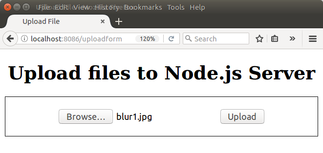 Node.js上传文件-选定的文件