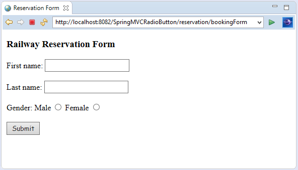 Spring MVC Form单选按钮